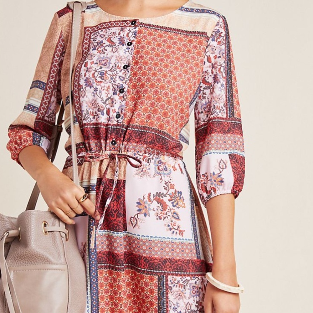 Serenity Patchwork Shirtdress